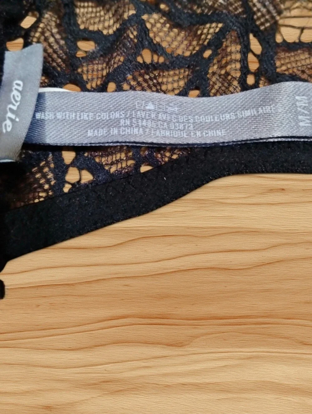 Aerie Black Lace Cross Back Bralette